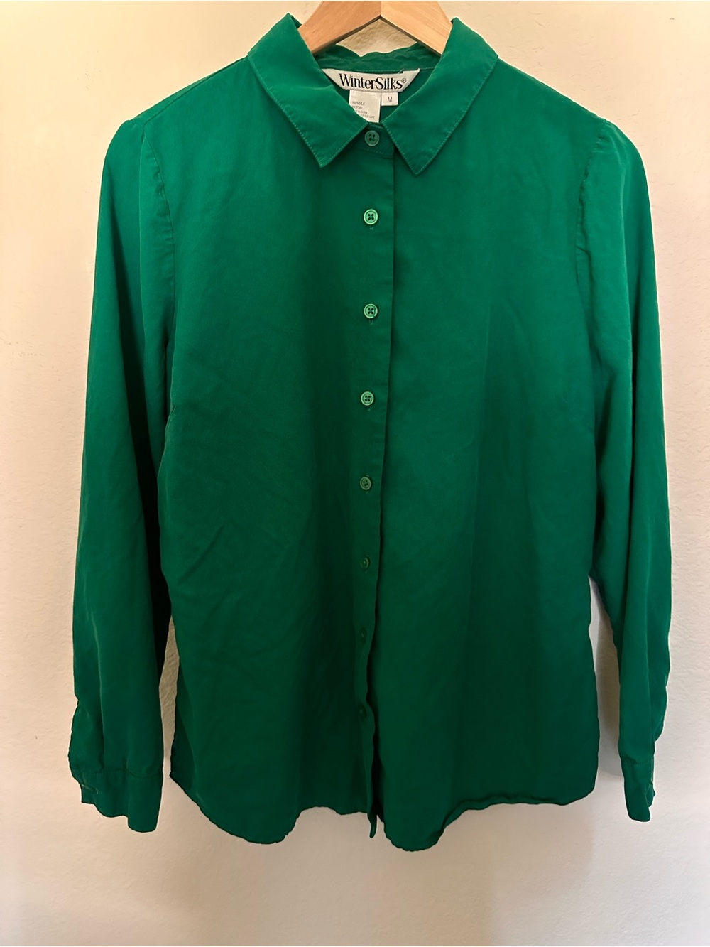 1990’s Vintage Silk Green Shirt